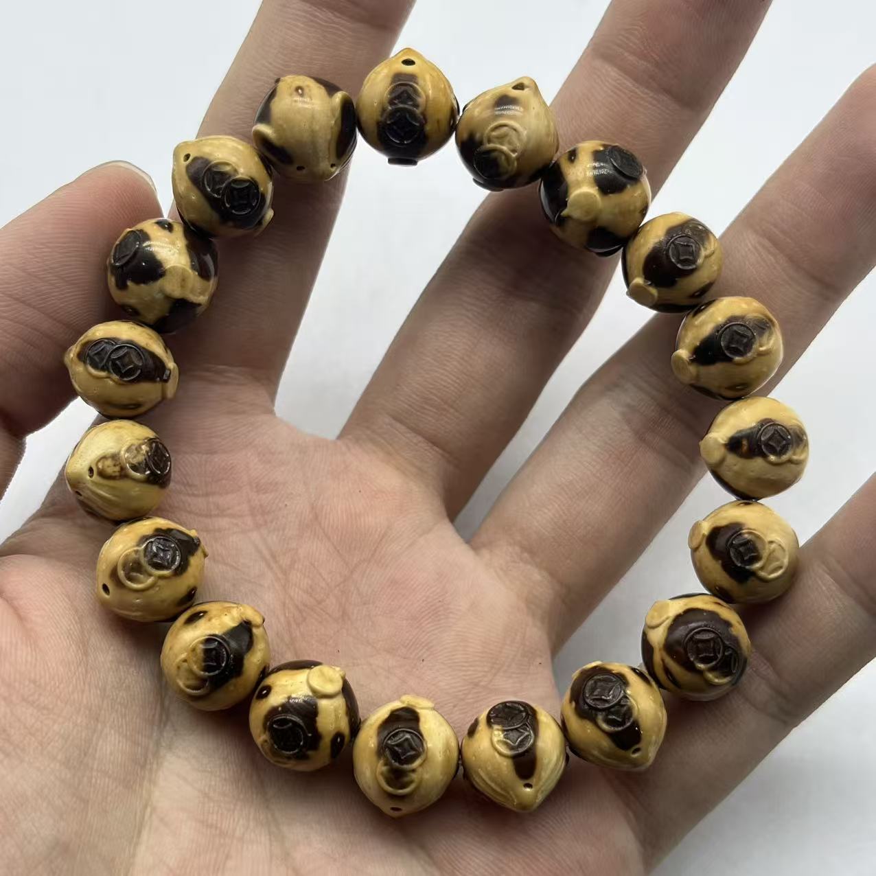 A3紫金鼠花皮雕可爱鼠鼠约卡12单圈 A633（配A3礼盒套装）