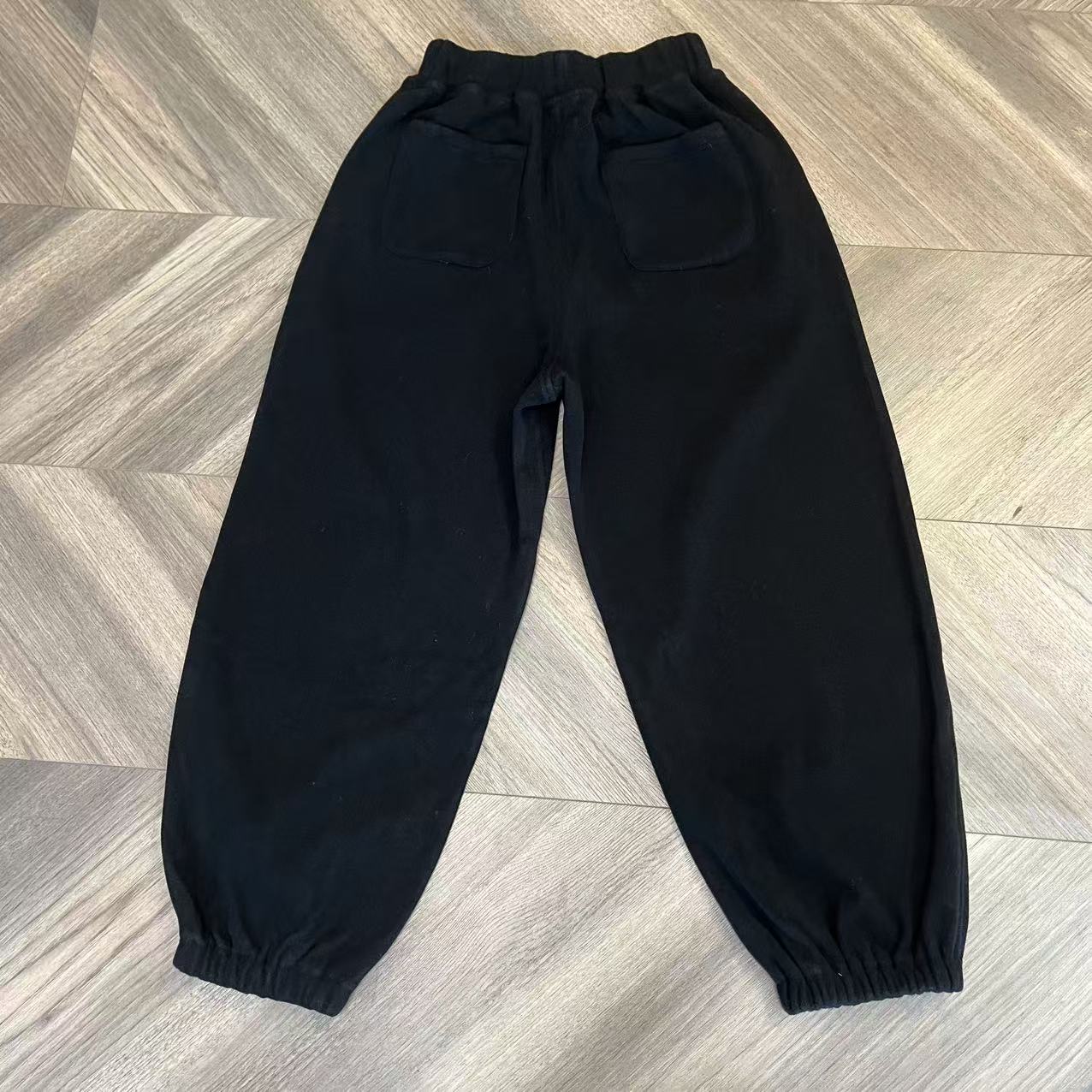 双12欧货米花灰休闲卫裤女松紧腰显瘦宽松百搭简约收脚保暖裤