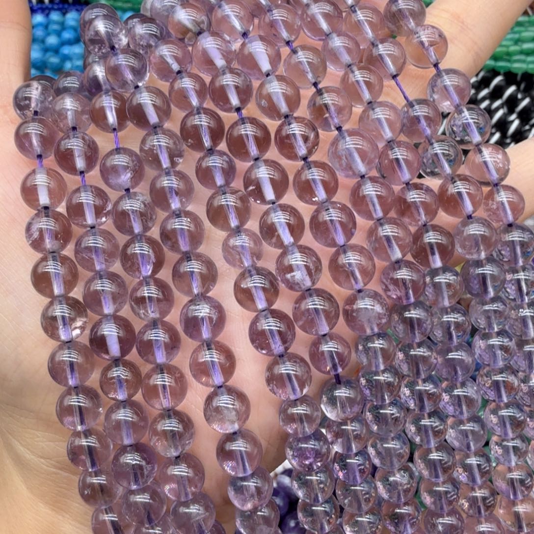 水晶珠宝半成品未镶嵌卡7玻利维亚紫水一条