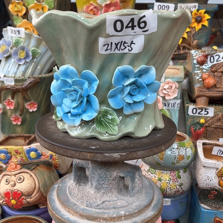 紫砂花盆粗陶材质多肉花盆