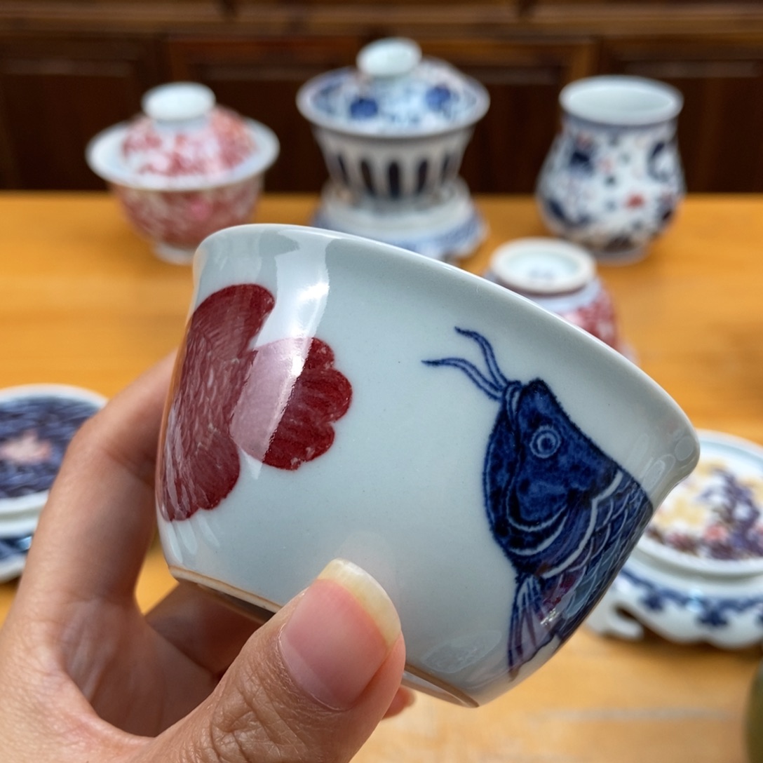 手绘现代茶具非古董