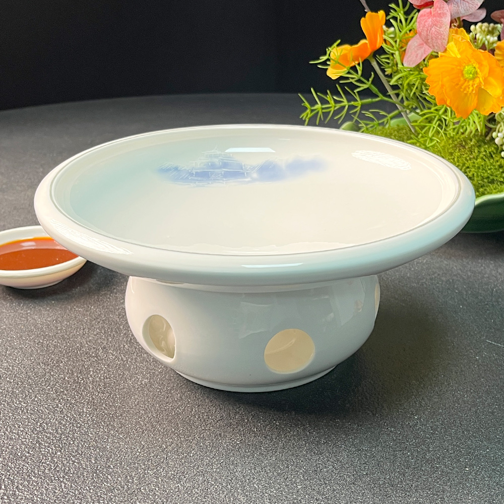 经典暮雪日式陶瓷加热保温明炉酒店商用家用盘子高档餐具品质好物