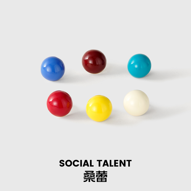 合金珐琅耳饰  【小BOBO球】桑蕾SocialTalent饰品小众设计高级感