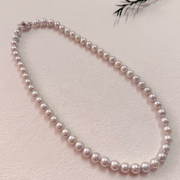【六六中古】孤品天然海水珍珠项链ty2629链长42珠子7-7.5