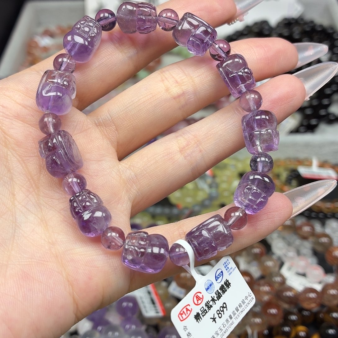 卡***绒手串未镶嵌水晶卡10精品水晶貔貅72