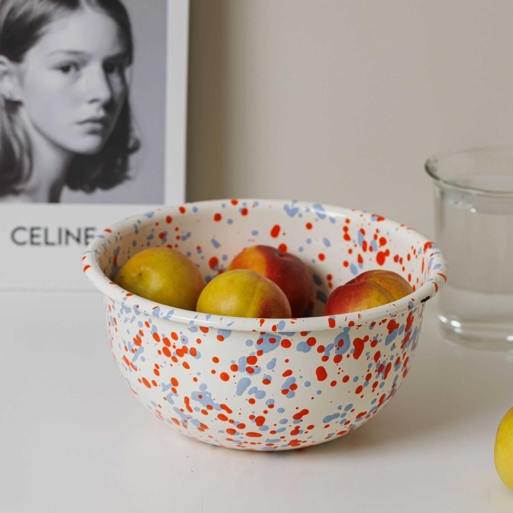 设计师款 少量库存！ 20厘米橙蓝泼墨 沙拉碗 可加热 耐高温 