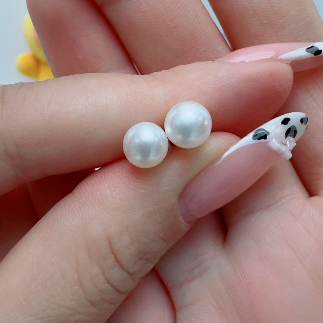 银S925镶嵌淡水珍珠耳饰@@wx002