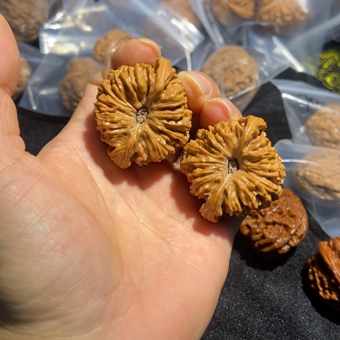 吊坠文玩核桃涿鹿凹底南疆石150