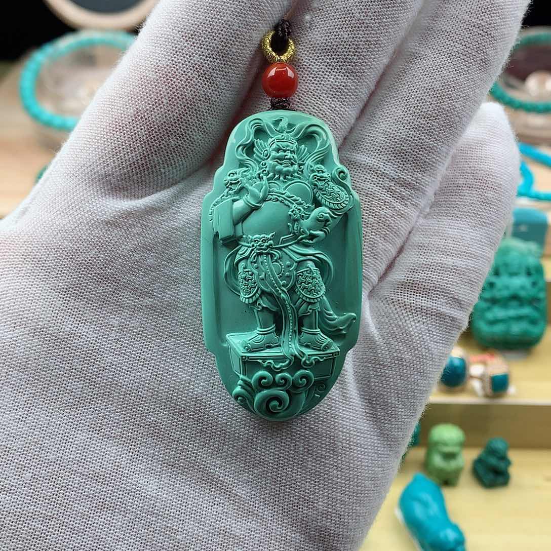 绿松石颈饰未镶嵌韦驮菩萨