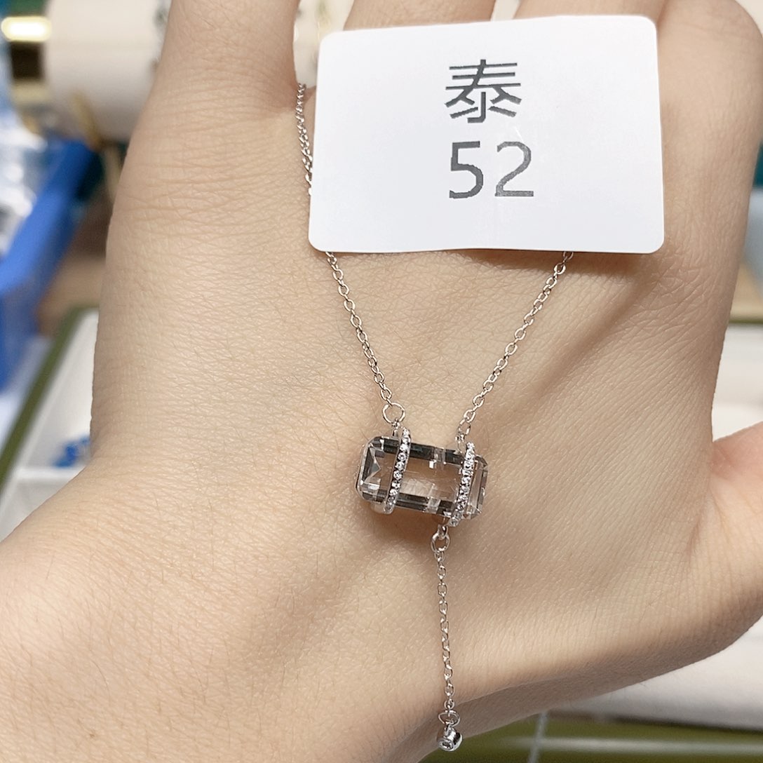 银S925镶嵌颈饰水晶泰52
