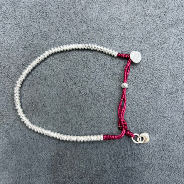 925银布艺手链 银饰盘缠手链3mm-0391