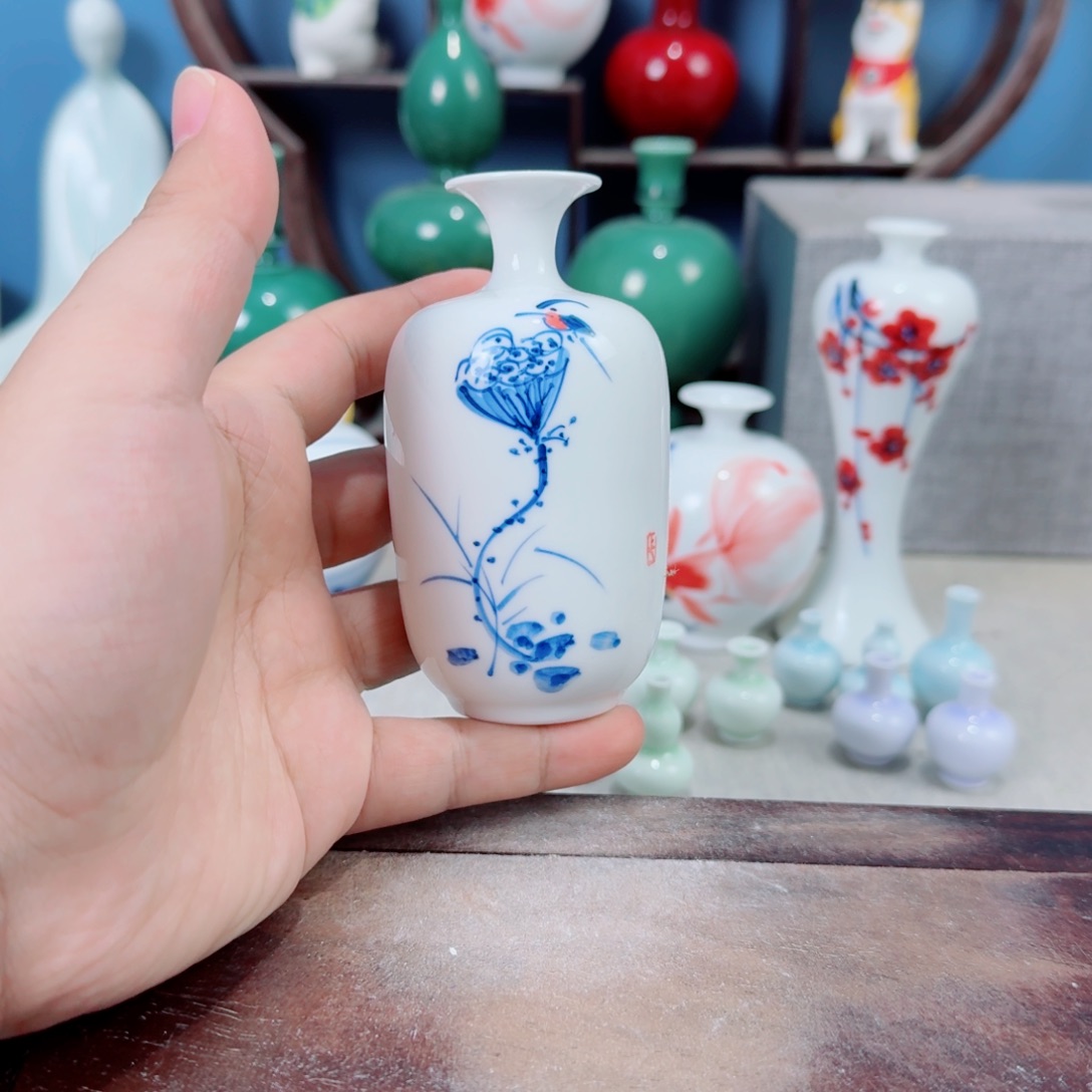 陶瓷手工小花器摆件