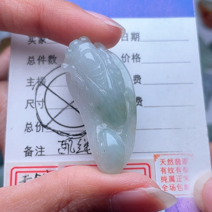 翡翠颈饰未镶嵌知了