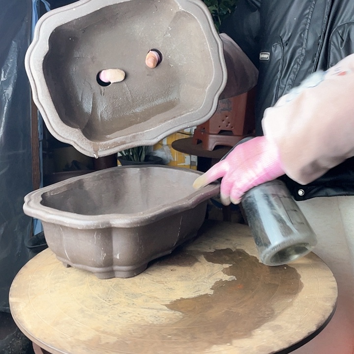 紫砂莲花22+22花盆花盆