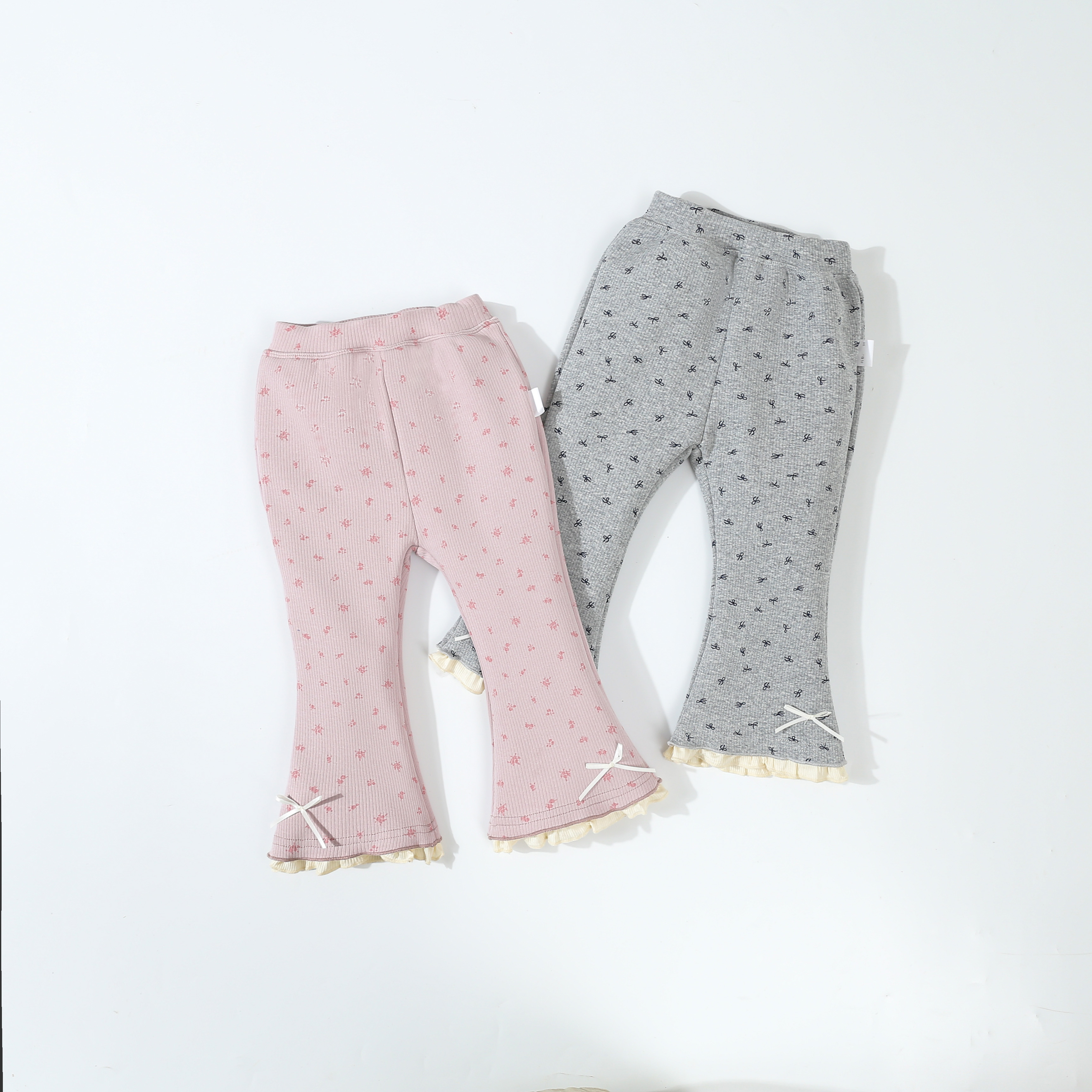 儿童裤子女童冬季加绒加厚微喇裤2025新款宝宝保暖外穿休闲裤秋冬