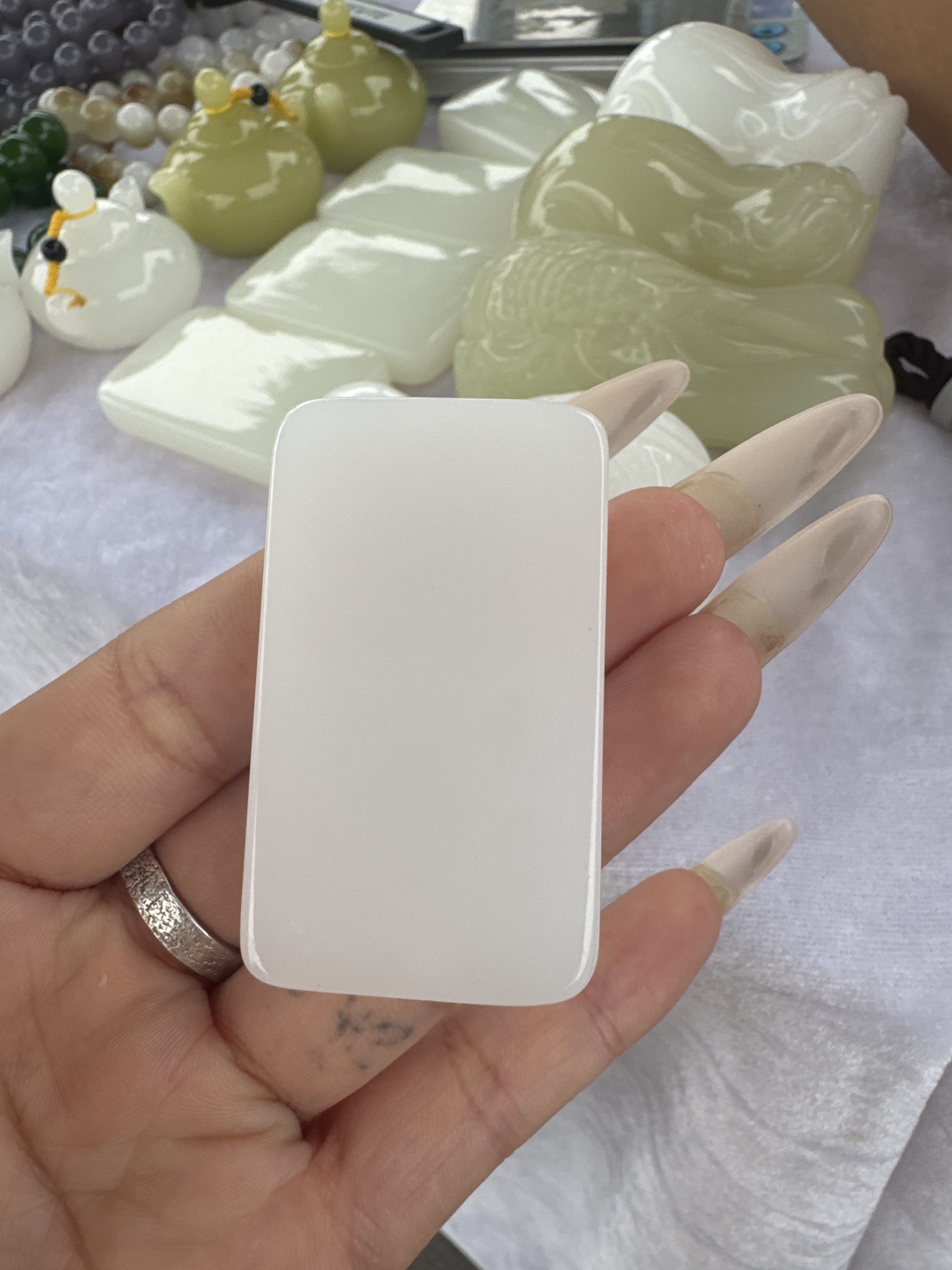 高端精品平安无事牌挂件 白