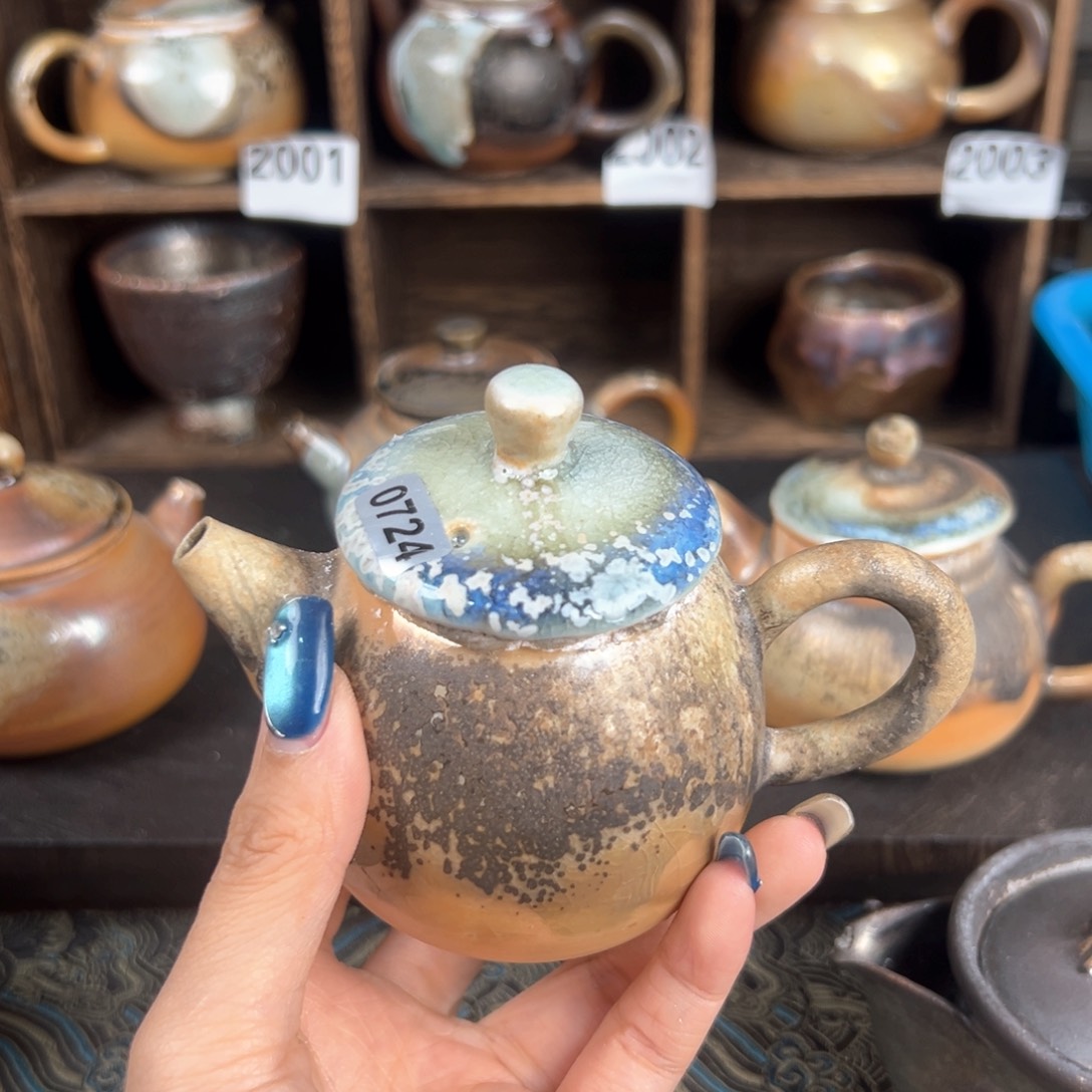 杯柴烧茶器中白壶