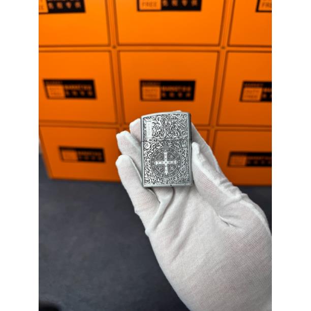 爆款爆款古银五面精雕康斯坦丁煤油打火机（需自备油）