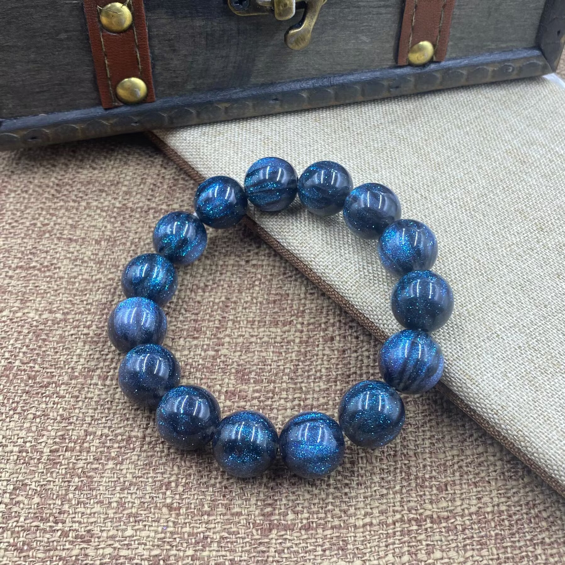 非金属珐琅手链 5065  蓝色珠珠手串多样性发货