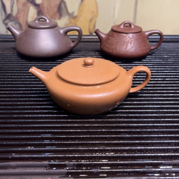 紫砂茶壶扁辰老段泥