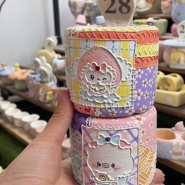 28…..手工手绘花盆