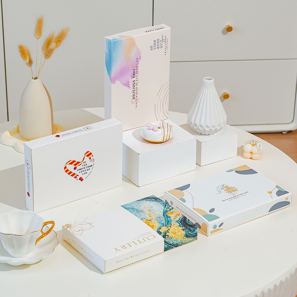 定制生日蛋糕刀叉盒餐具包装盒一次性蛋糕蜡烛生日蛋糕包装盒