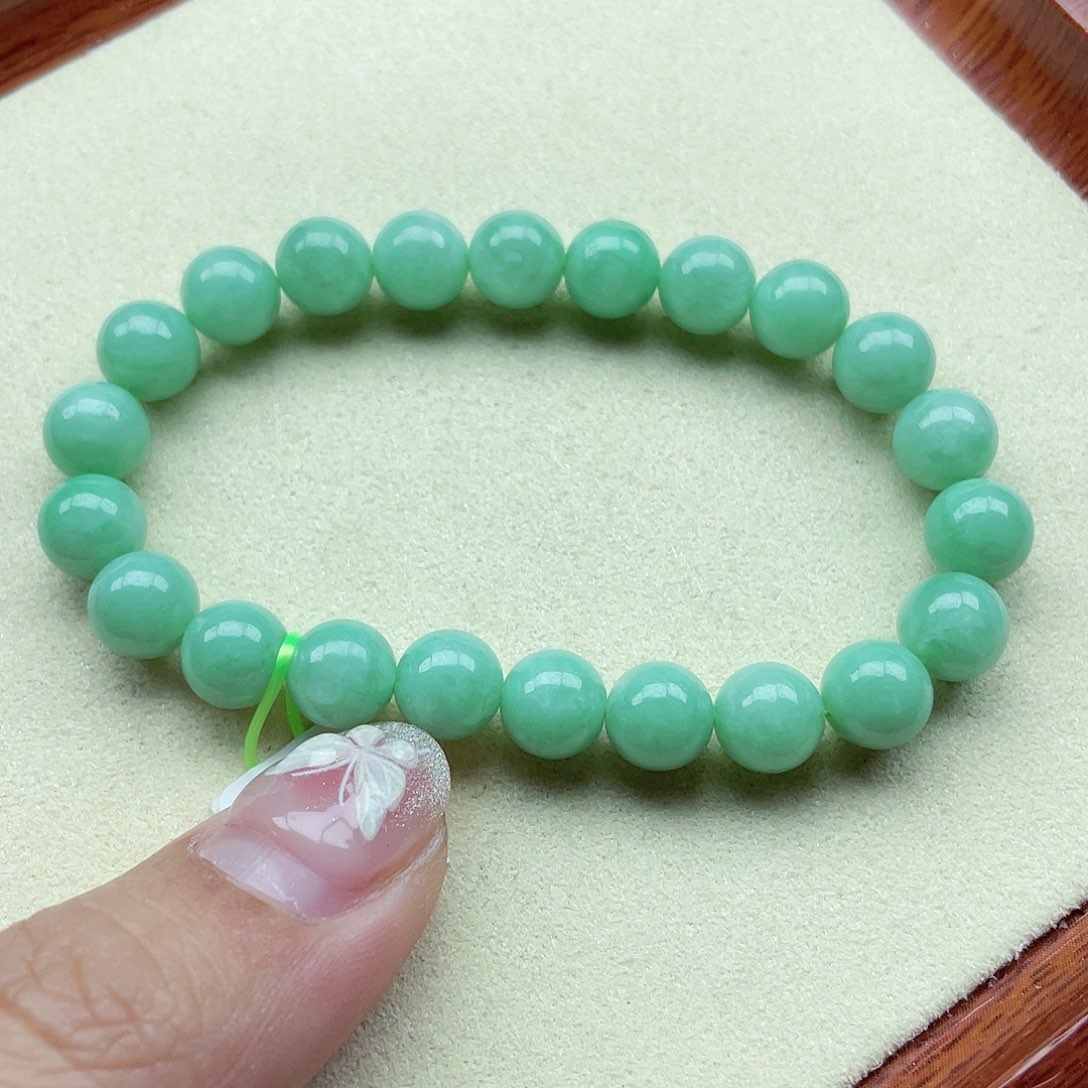 翡翠手链未镶嵌缅甸翡翠A货