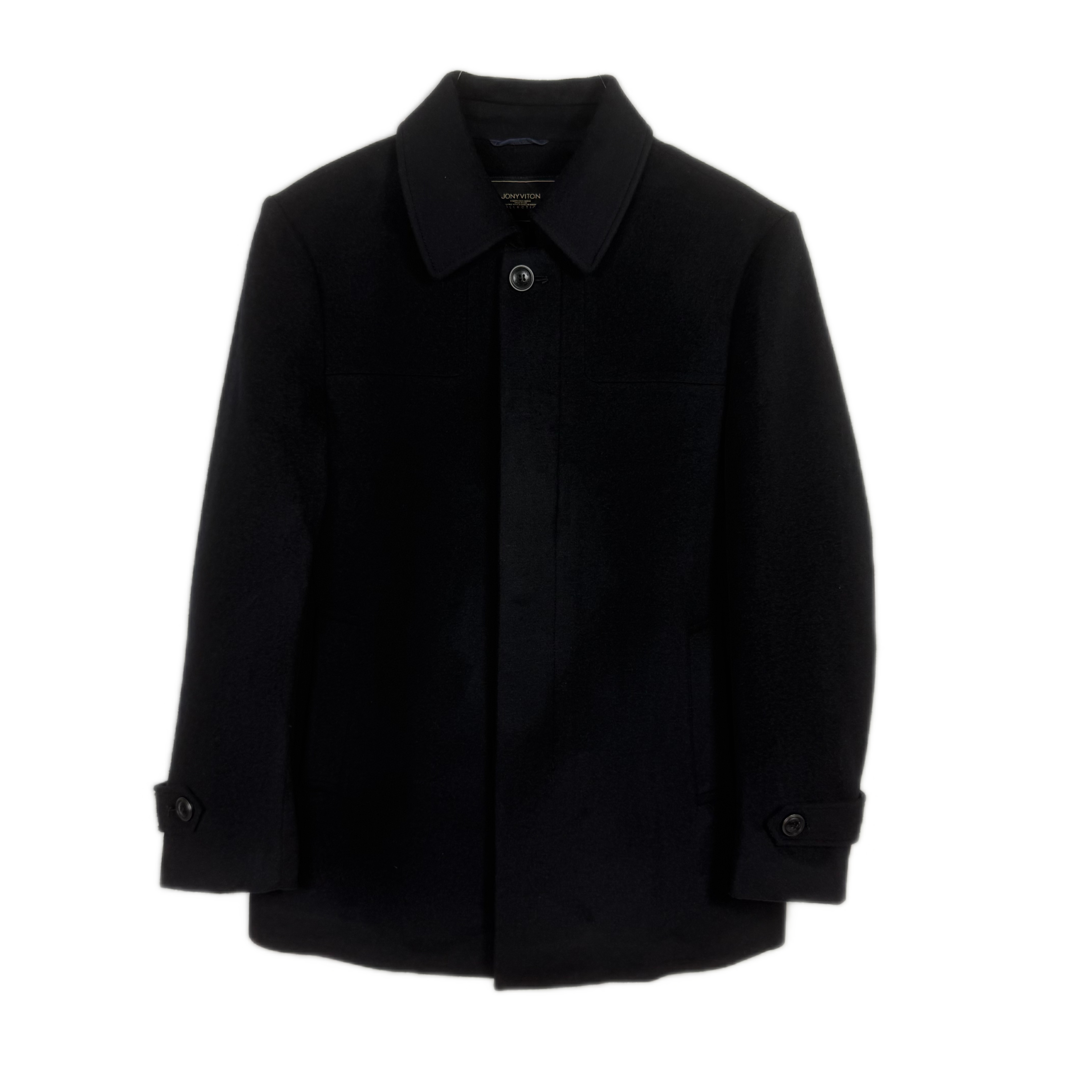 JONY21232男士秋冬中长款毛呢大衣休闲百搭简约翻领羊毛大衣外套