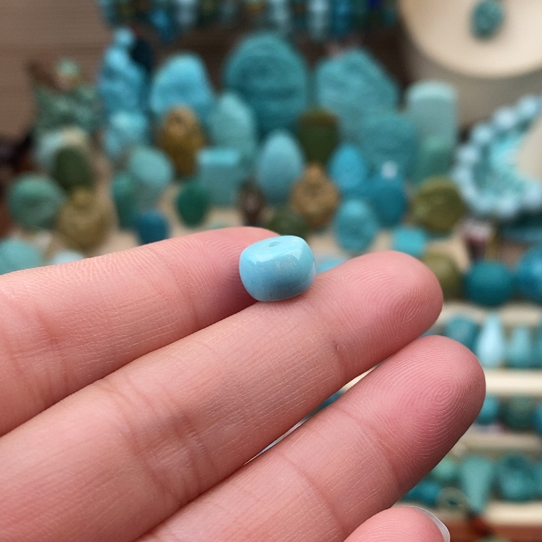 未镶嵌绿松石珠宝奇石9*6