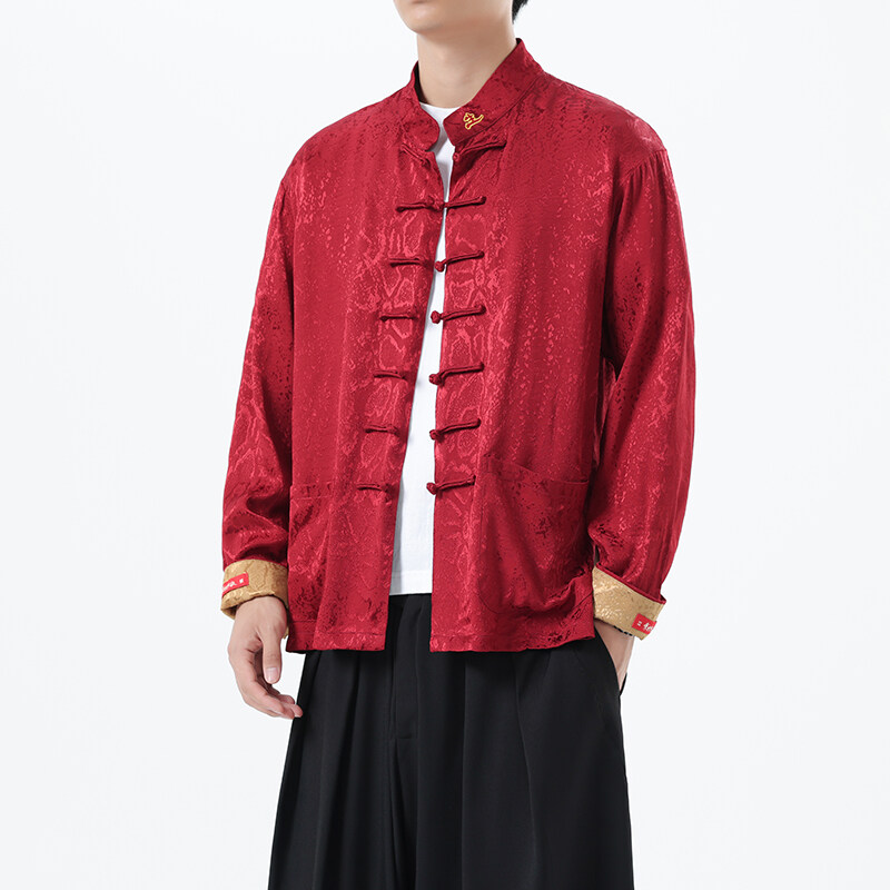 新中式新品（红财神）中国风国潮休闲盘扣改良唐装外套C3460 