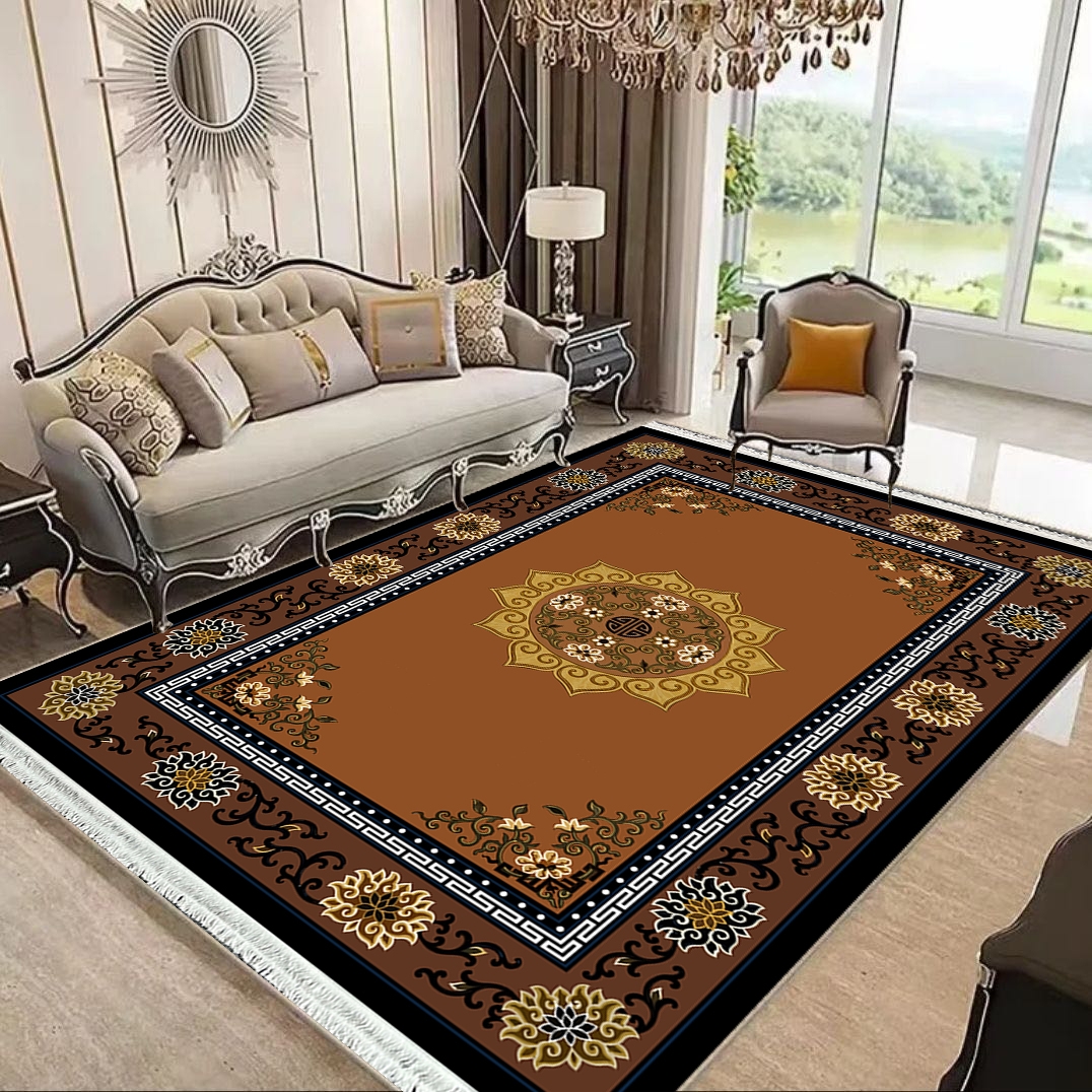 拉萨发货包邮藏式民族风家用仿羊绒地毯拍一个1.2米的送一个脚垫