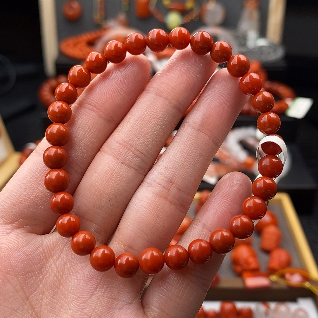 南红玛瑙未镶嵌四川凉山手串6.3mm