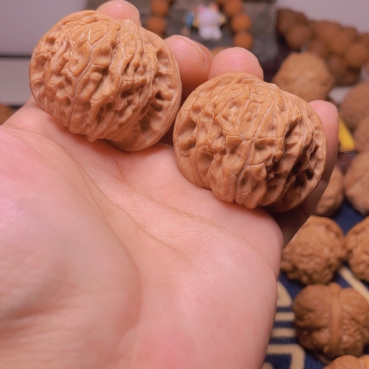文玩核桃吊坠44全品红皮肉磨