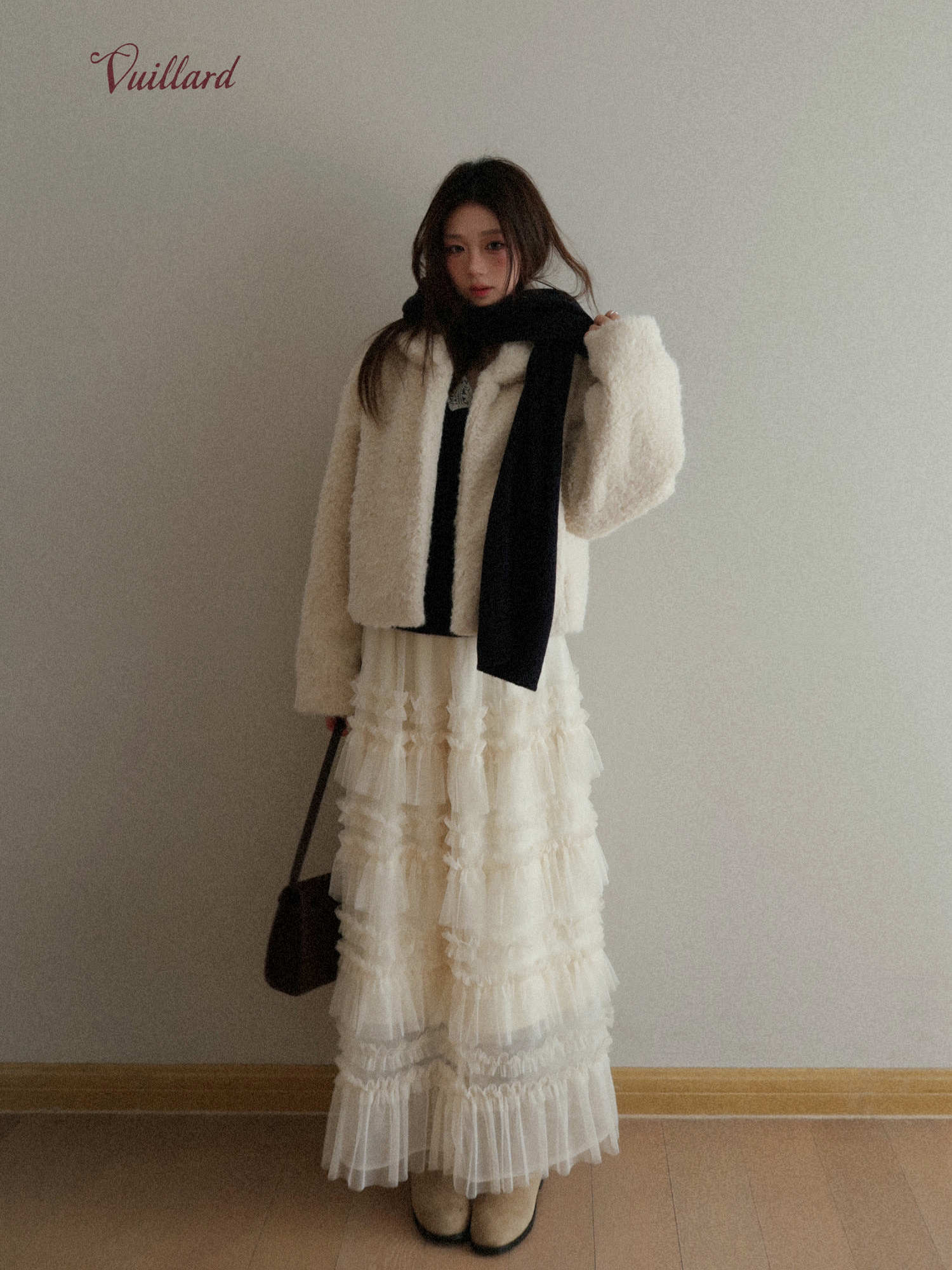 vuillard【绒绒小猫Kitten】韩女千金立领环保草草保暖外套上衣