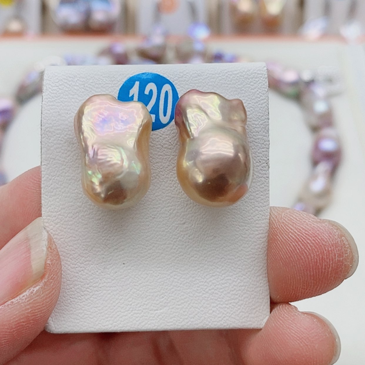 【闪购商品】银S925镶嵌淡水珍珠耳饰