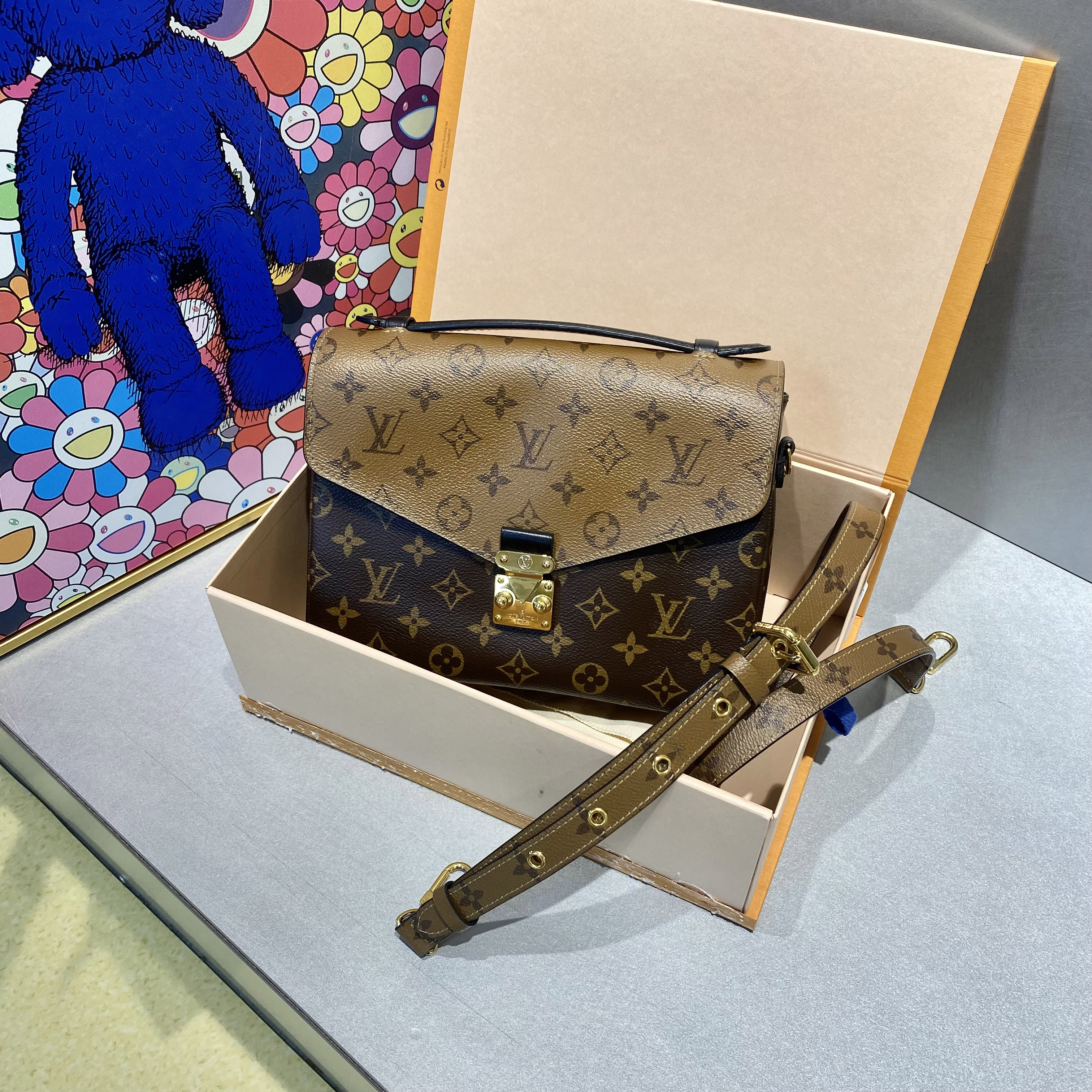 95新 LouisVuitton/路易威登 LV  老花片邮差包 单肩斜挎包