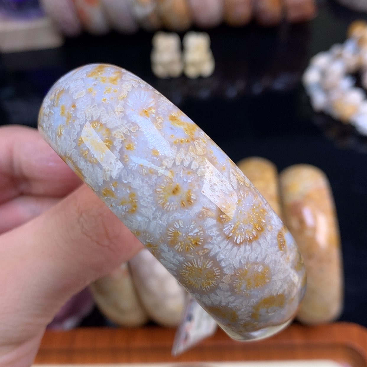 【闪购商品】颈饰未镶嵌硅化珊瑚（珊瑚玉）31号57圈共生大花花