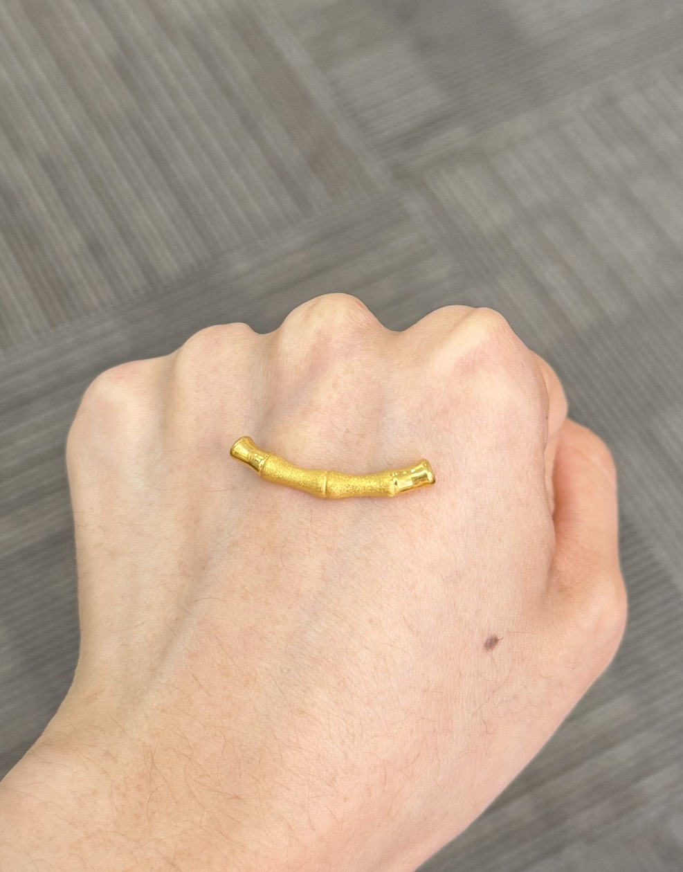  足金999  小竹节弯管