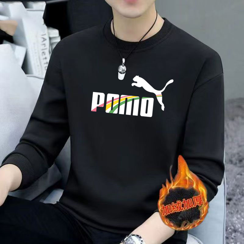 2025棉柔亲肤加绒加厚上衣保暖时尚百搭男女秋冬长袖圆领卫衣