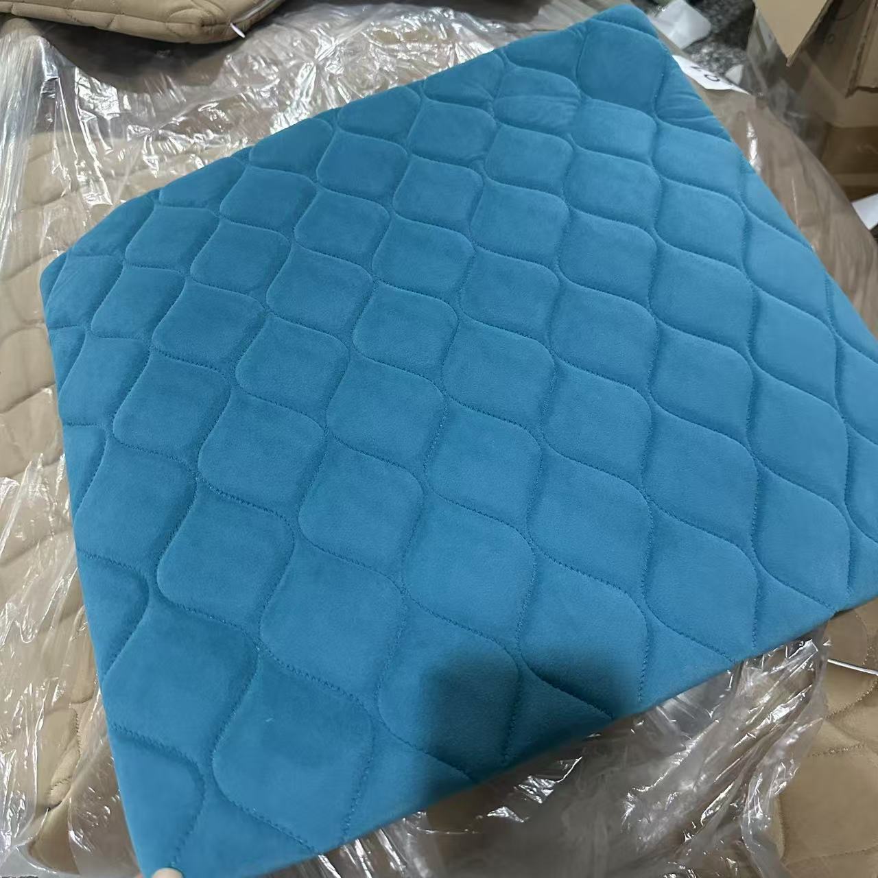 宝蓝色菱格  坐垫/坐垫套/靠垫套 45*45 发2