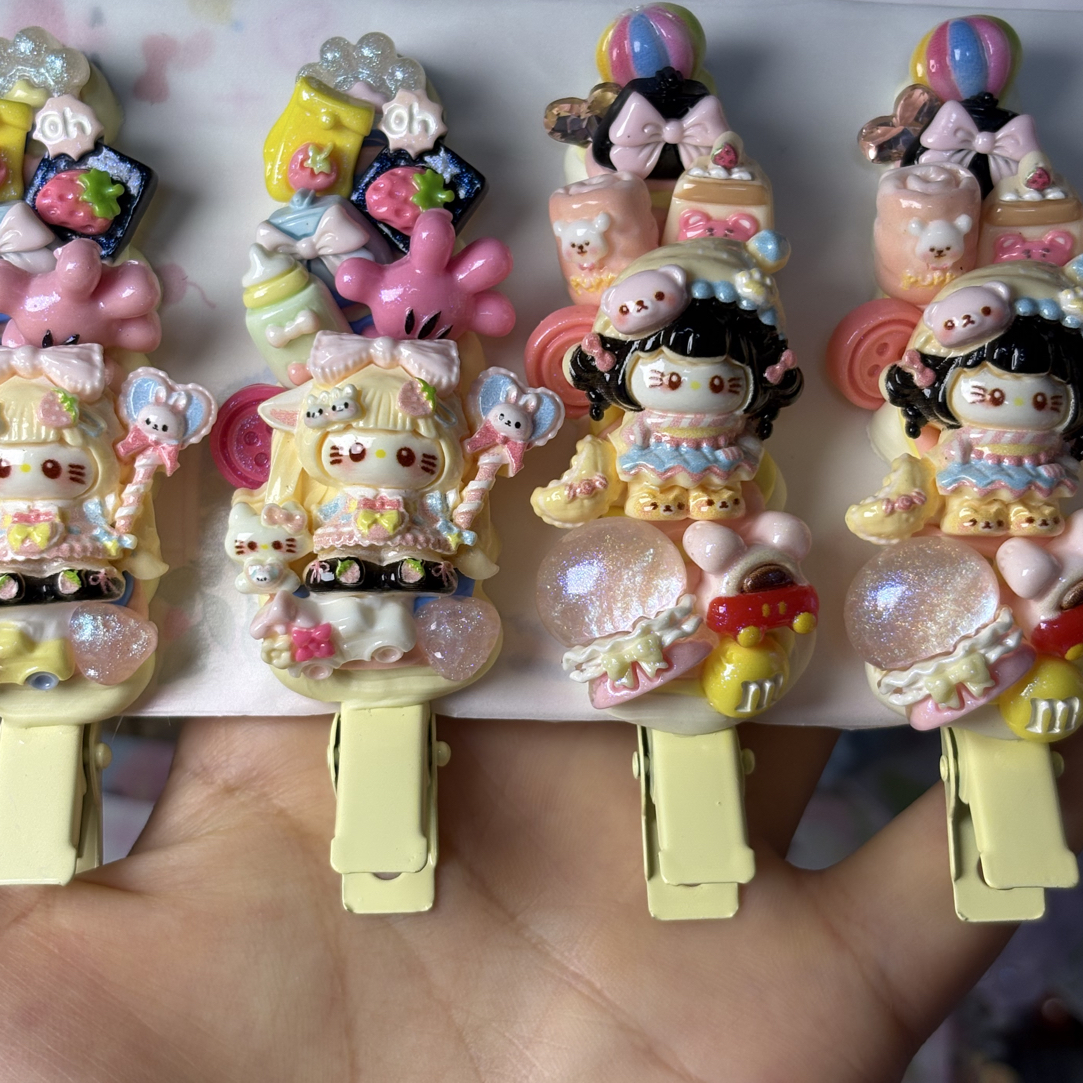 男少女风BB夹对夹鸭嘴夹女发夹夹子头饰圣诞可爱手工发卡