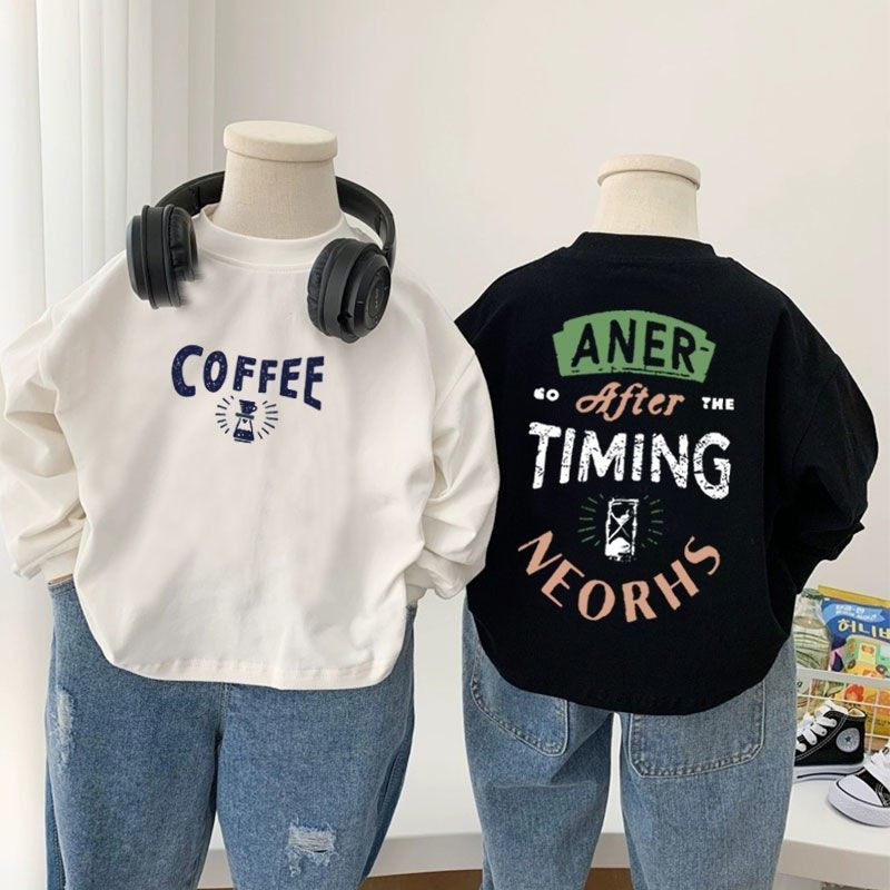 男童春秋款纯棉上衣打底衫2025儿童长袖t恤洋气上衣宝宝中小童潮