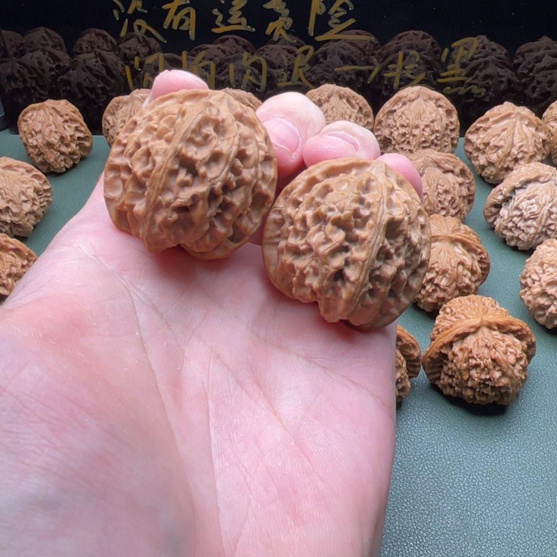 核桃把件36无药原装苹果园