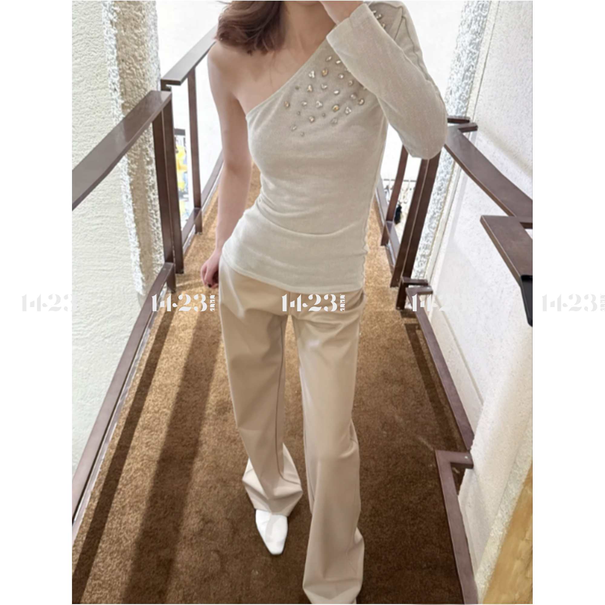 1423【甜酷可可】低腰直筒修饰腿型柔软舒适微弹日常百搭休闲裤