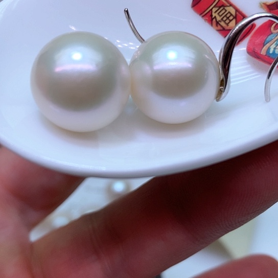 淡水珍珠耳饰银S925镶嵌