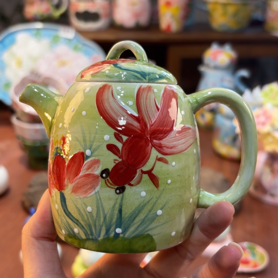 景德镇手绘高温釉下彩陶瓷茶具