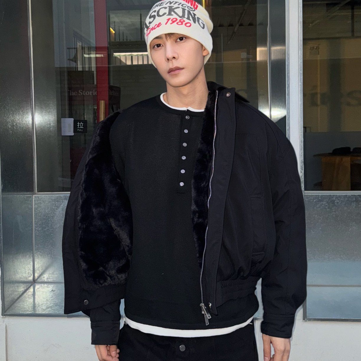 【排扣假两件】EWEAR莱赛尔亨利针织内搭套头上衣休闲百搭9001