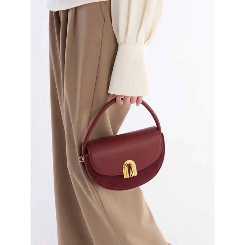 LK/轻奢高颜值新款马鞍包女时尚单肩斜挎包女士手提报（24127）