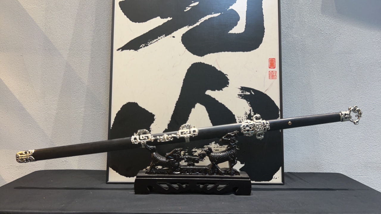 【君子器-小王哥】002款螭龙唐刀-手工锻打扭转纹-白铜-未开刃