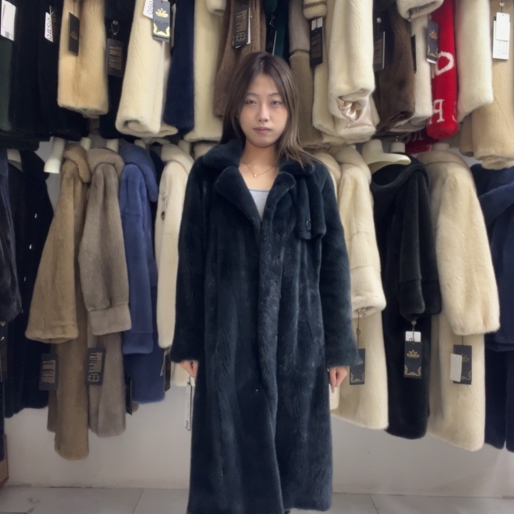 105长蓝灰色风衣均码